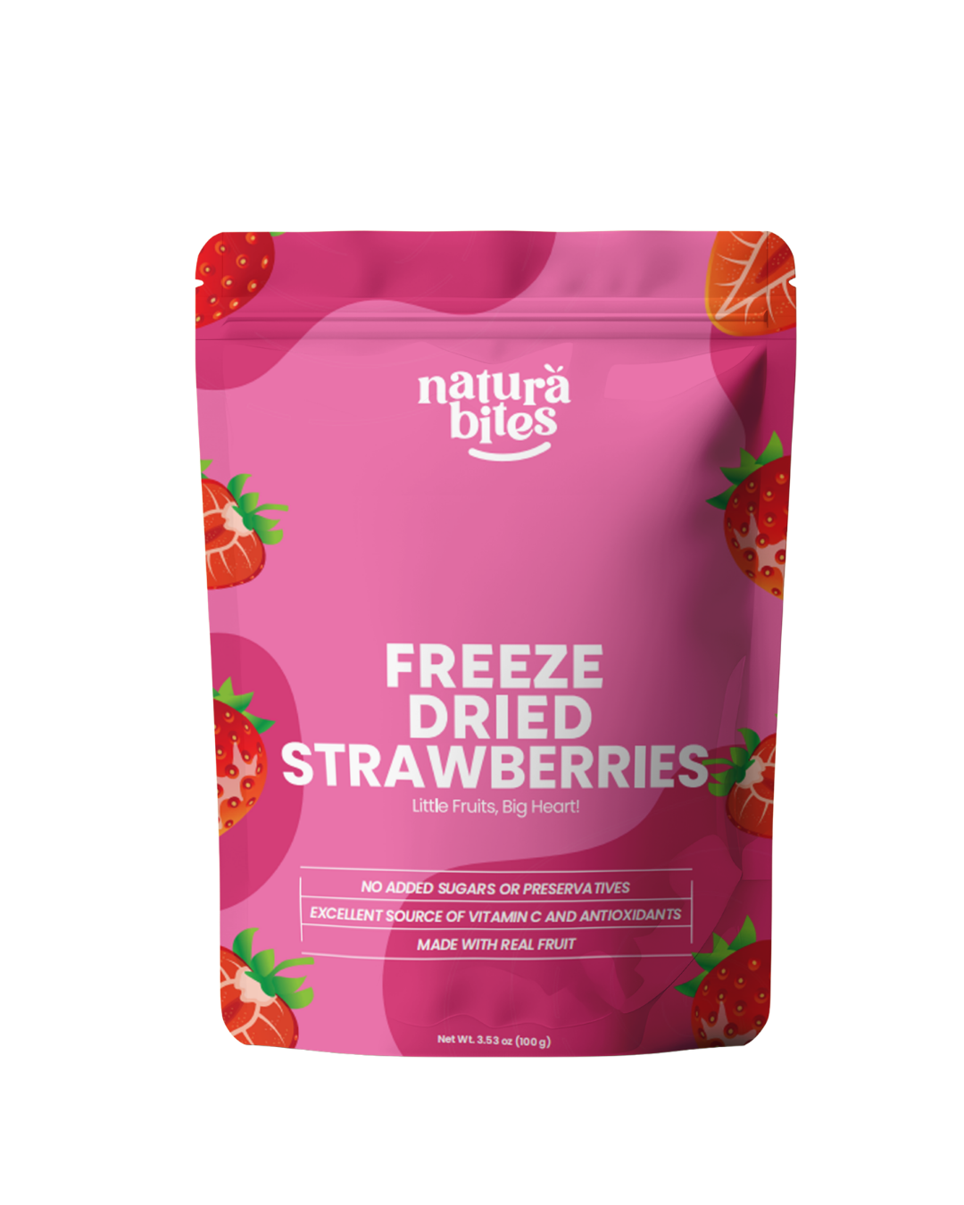 NaturaBite Freeze Dried Strawberries — 100g